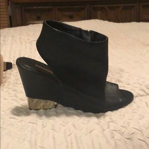 BCBG peekaboo ankle high heels